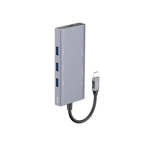 H408 - HAVIT GRAY TYPE-C TO HDMI 4K+3*USB3.0+ PD+SD+TF MULTI-INTERFACE HUB H408 - HAVIT GRAY TYPE-C TO HDMI 4K+3*USB3.0+ PD+SD+TF MULTI-INTERFACE HUB