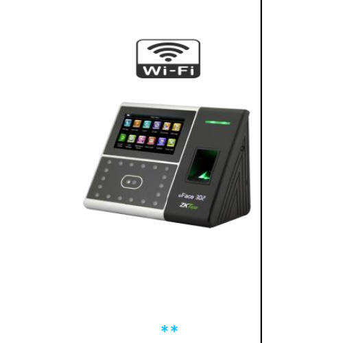 uFace302 WiFi - Multi-Biometric Time Attendance and Access Control Terminal with Adapter