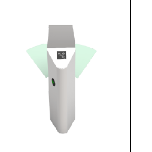 FBL4222Pro - FBL4222 Pro Flap Barrier Turnstile for additional Lane with controller and fingerprint & RFID reader